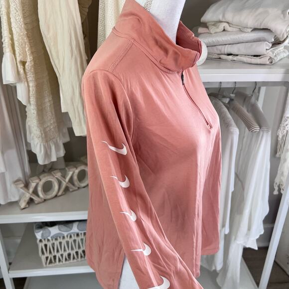 Nike Dri Fit blush pink women's size medium athletic jacket, athleisure #1381 - Picture 3 of 11